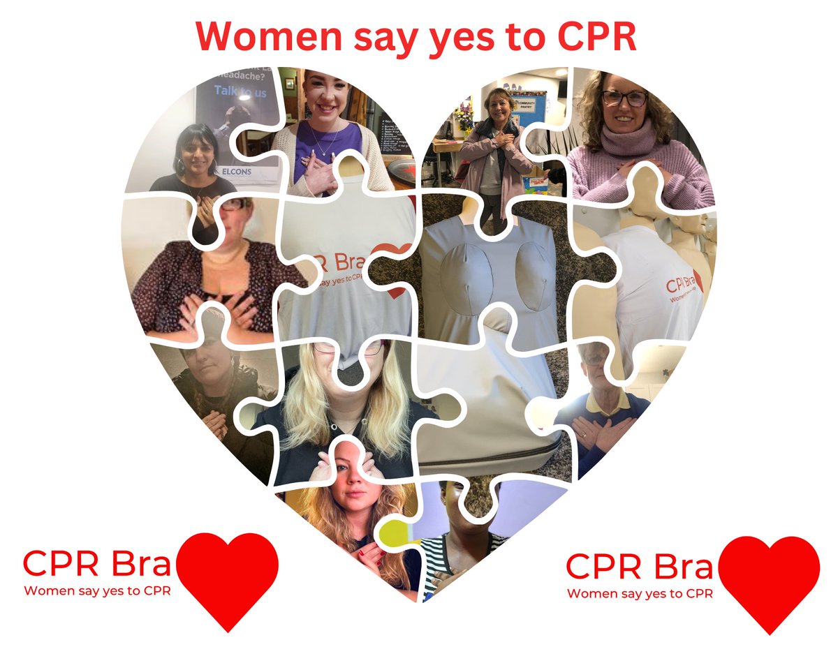 FlatStan1stAid's tweet photo. We need to start a conversation. Women need to reassure people thy "say yes to CPR" #CPRBra #bystanderCPR #100women https://t.co/vdLhqUcWBt