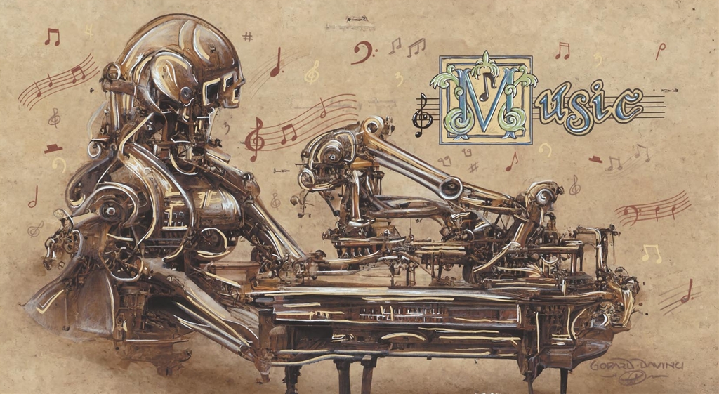 ParkWestGallery's tweet image. &quot;Music&quot; by Michael Godard @OfficialGodard #musicart #davinviseries #michaelgodard