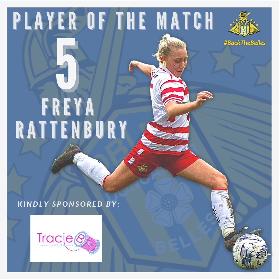donnybelles's tweet photo. Our Player Of The Match v. @LeafieldAthLFC was our No.5⃣ @freyamai11.
Congratulations and well-deserved, Freya👏👏👏

Freya is kindly sponsored by Tracie B Embroidery:
https://t.co/Jx6BpMSZpI

#BackTheBelles 
@TracieBurgin https://t.co/VDCCEO4Glg