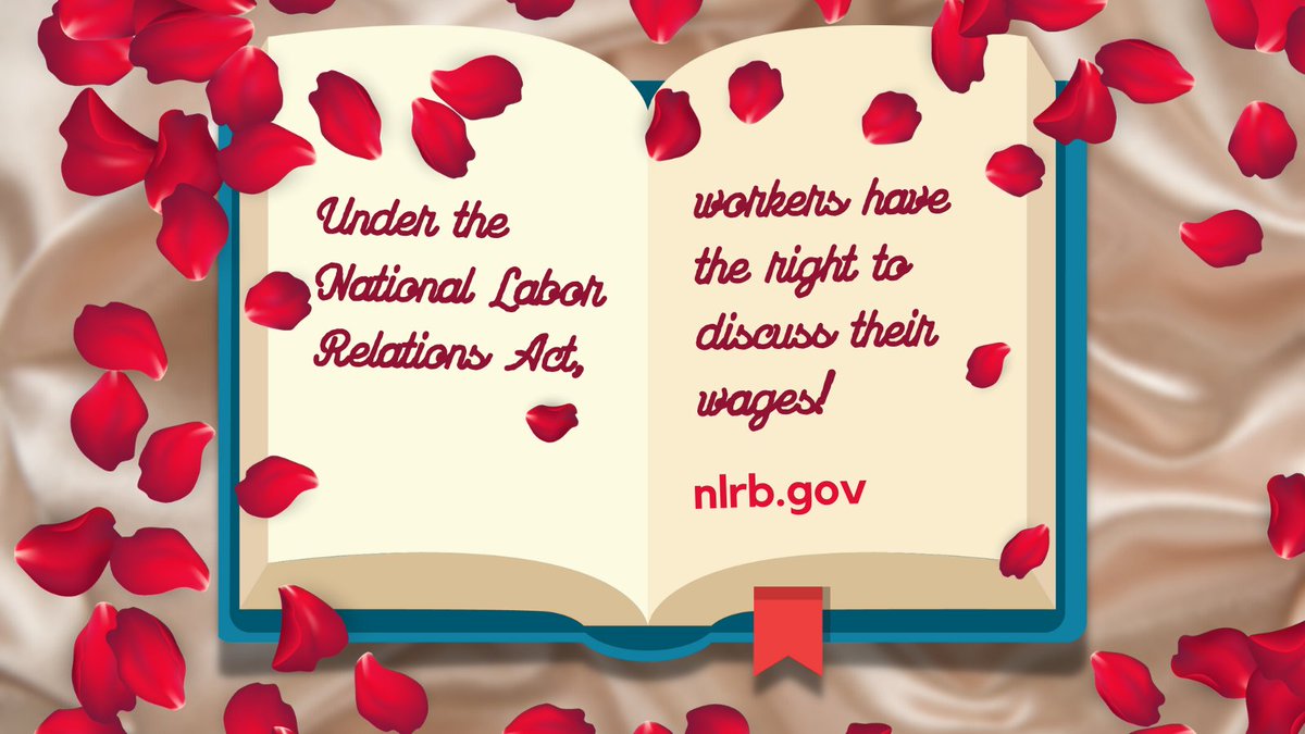 Roses are red, books have pages, you have the right to talk with others about your wages.