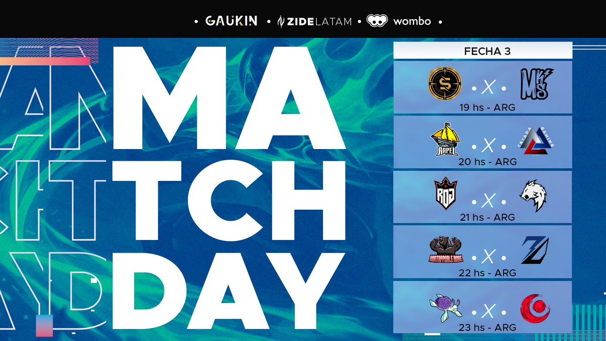 Día 3 en la #ZideProLeague con enfrentamientos del Zide B 👀

⚔️ <a href="/22_symphony/">22 Symphony</a>  🆚 <a href="/22_symphony/">22 Symphony</a> 
⚔️ #UnionRapel  🆚 <a href="/TriadaCl/">TriadaGamingCl</a> 
⚔️ <a href="/GGROGpy/">Royal Onslaught Gaming</a>  🆚 <a href="/VoraciousGG/">Voracious</a> 
⚔️ <a href="/RageUnstoppable/">UNR</a> 🆚 <a href="/7D_SevenDark/">𝟕𝐃 Seven Dark</a> 
⚔️ <a href="/EsportUsagime/">Usagime Esports</a>🆚 <a href="/EclipseGamingCL/">Eclipse</a> 

📺twitch.tv/zidelatam
⏰19hs🇦🇷

#SomosZide