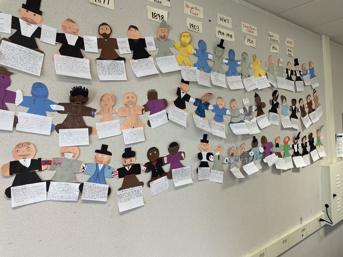 roberts16prez's tweet photo. Finished products! Groups chose 6 key figures from the Civil War from various categories, created visual representations, wrote detailed descriptions, showed how the figures were connected, then presented to the class. https://t.co/357WjohJ9x