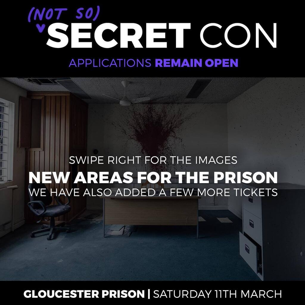 BIG ANNOUNCEMENT!!

On Saturday the Secret Con team did a site visit to Gloucester Prison. We are happy to announce that we will have new area available for people to shoot in! For those that have been before it means it will be something a little differ… instagr.am/p/ConSZcoDsof/