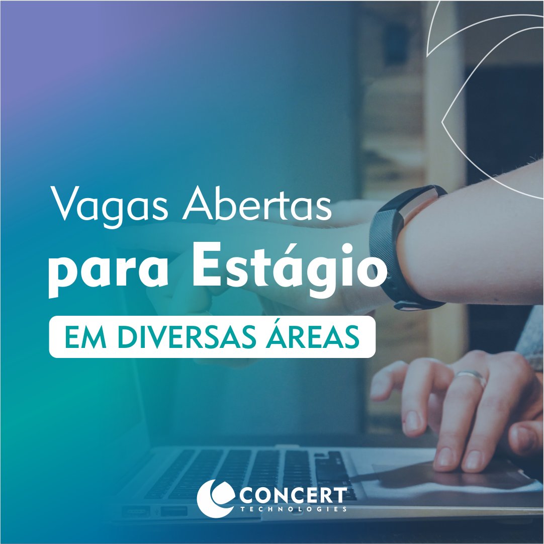 ConcertHiring's tweet photo. Estamos com vagas abertas para estágio em diversas áreas de atuação aqui na Concert.
Acesse o link https://t.co/2IU9Zqw549 e se candidate
#SomosCONCERT #Estagio2023 #VagaTI #Vaga #Estagio #VagadeEstagio #oportunidadesti #oportunidades https://t.co/9l8fjWsE66