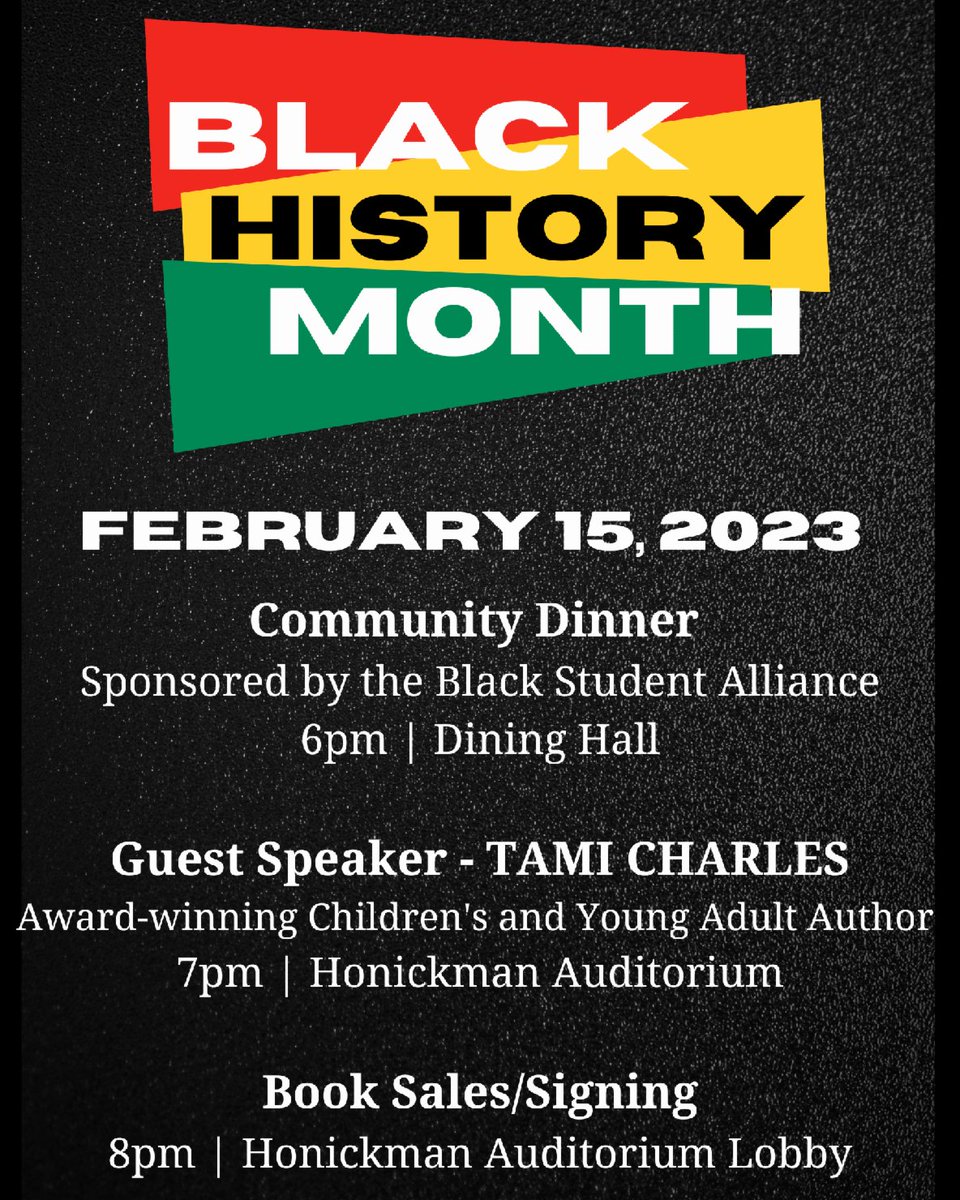 Germantown Academy is excited to welcome award-winning children's and young adult author Tami Charles on Feb. 15 as part of our Black History Month celebration. Check your emails for registration information!