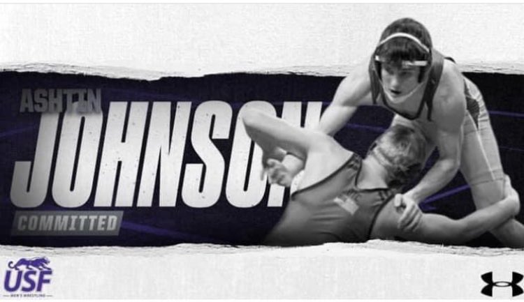 Congratulations to Ashtin Johnson on committing to the University of Sioux Falls to continue his wrestling and academic career!