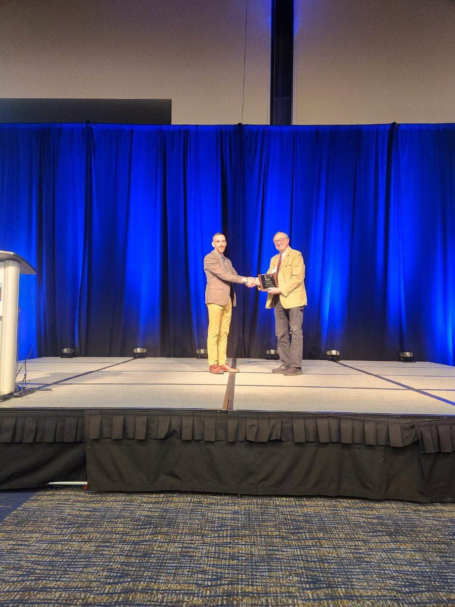 Congratulations Dr. Dan Svedarsky (<a href="/UMNCrookston/">University of Minnesota Crookston</a>) on receiving the <a href="/TWS_NCS/">TWS_NCS</a> Professional Award of Merit for 2022! #MWFC2022 📸: Mark Fincel