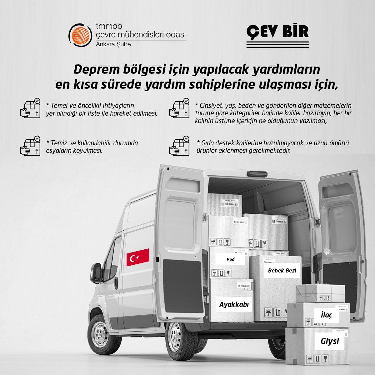 cev_bir's tweet photo. Zamanla yarışıyoruz. Yardımlarımızı ihtiyaç sahibi dostlarımıza en sağlıklı şekilde ulaştıralım‼️ https://t.co/Y5OT1w5EqW