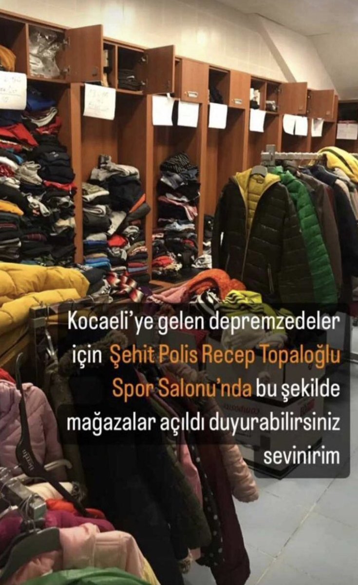 KOCAELİ'YE GELEN DEPREMZEDELER İÇİN KIYAFET YARDIMI

Şehit Polis Recep Topaloğlu Spor Salonu'ndan temin edebilirsiniz.