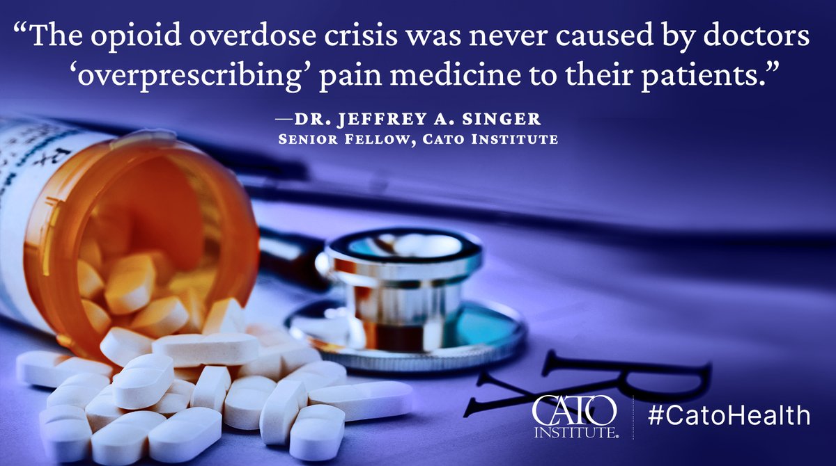 CatoInstitute's tweet photo. Sadly, until policymakers realize that drug prohibition, not doctors treating patients in pain, is the cause of the overdose crisis, expect the deaths to keep mounting and patients to continue suffering needlessly. https://t.co/w1dCozBVfQ #CatoHealth https://t.co/cYNeG0ntKg