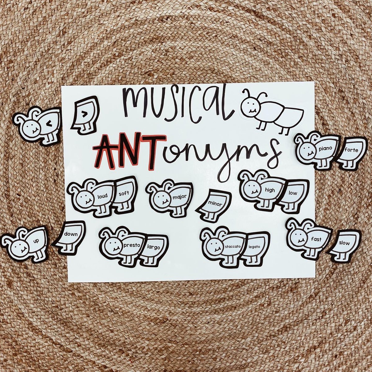 _MrsLockett's tweet image. I can’t wait to do this musical ANTonyms activity that I made with my littles! Matching is ALWAYS a hit, especially if you add a timer or stopwatch to the mix. Makes for great friendly competition 😂#crosscurricular #musiced #musicteacher