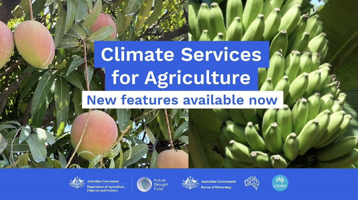 We've updated the Climate Services for Agriculture online platform with new features to help Australian farmers better prepare for a changing climate. Use Climate Services for Agriculture for your farm planning. #FutureDroughtFund @CSIRO.