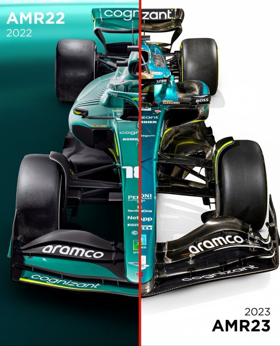 Canini22's tweet photo. @victorabadf1 Aquí la diferencia entre los coches 2022 y 2023.....Quién no vea el cambio,está muy ciego....... https://t.co/xIxm6DcjIx