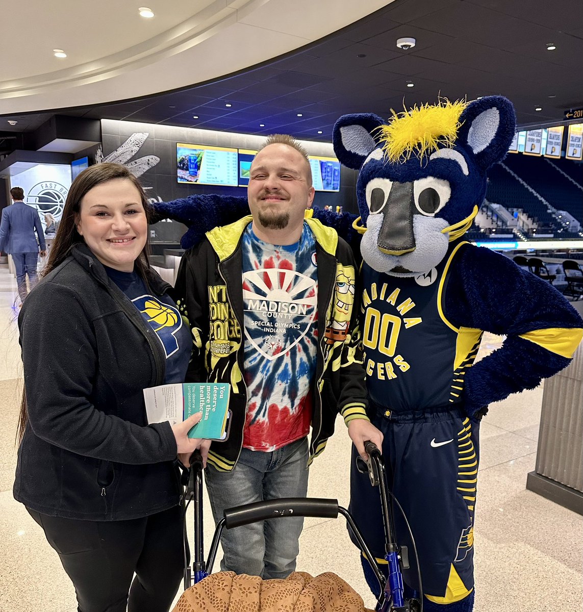 Eternal69Luver's tweet photo. #pacersgamenight  Thank You to @SOIndiana for the tickets and Pacers and @GainbridgeFH  We had a wonderful evening esp B  (Special Olympics) https://t.co/q5nIFM9DA1