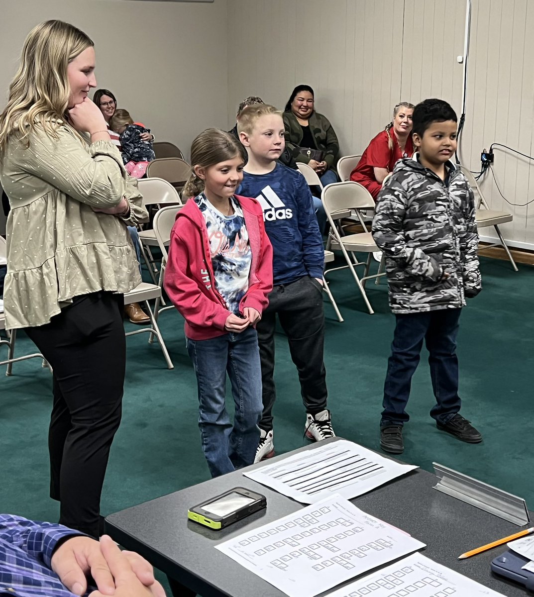 2nd Graders presenting “Spell-A-Sound” to the Board of Education tonight #pathwaystoreading #ptr #spellasound #voweltown