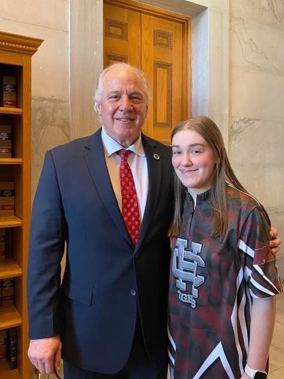 HCSportsHOF's tweet photo. 📢 THE CHAMPS ARE HERE 📢

Today the @bowling_hchs dynasty was honored at the state capital by the Tennessee State Senate and Senator Page Walley. https://t.co/2G2jc9leXe