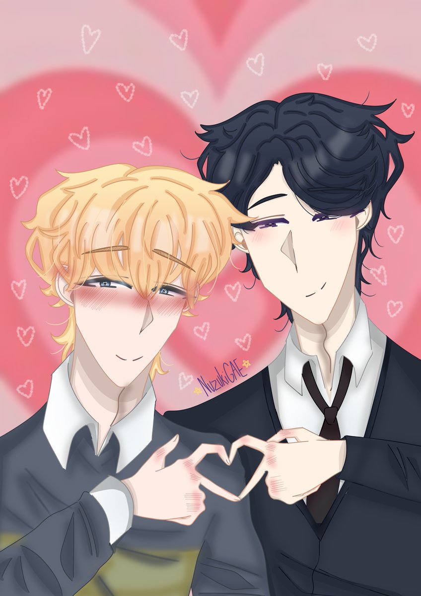 NuzukiGae's tweet photo. Yaaay happy valentines everyone! I drew my fav couple, Tanuki Sato and Tamawa Yoshikage. let's put it inside the microwave now

#ValentinesDay2023 #gay #BoysLove #yaoi #art #digitalart #microwave #OC #originalcharacterart https://t.co/MLnqLo18SS