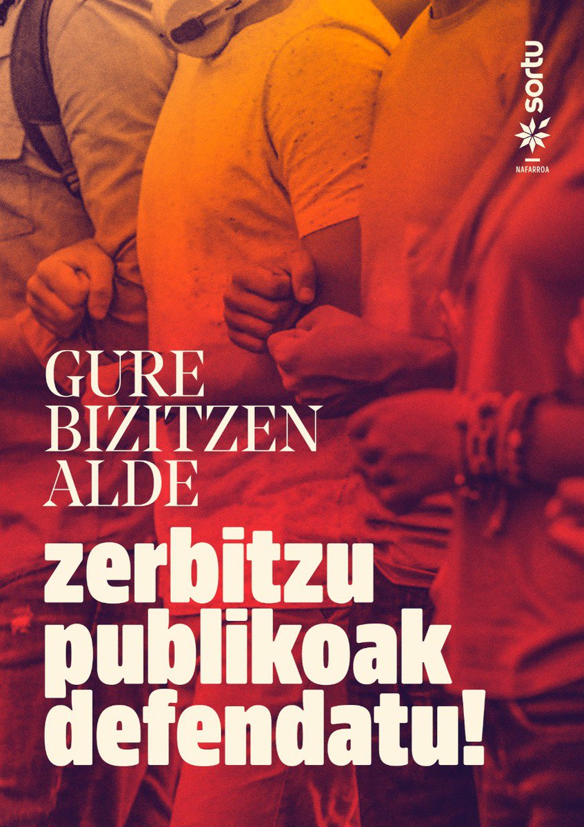 SortuNafarroa's tweet photo. Otsailaren 15ean, greba dago deituta Nafarroako administrazio publiko osoan. 

Bat egiten dugu sindikatuen aldarrikapenekin eta mobilizazioekin: 

📍 11.30 kontzentrazioa. Jauregia.
📍 17.30 manifestazioa. Autobus geltokia. 

🧵👇🏾 https://t.co/ZZP8KyKWkY