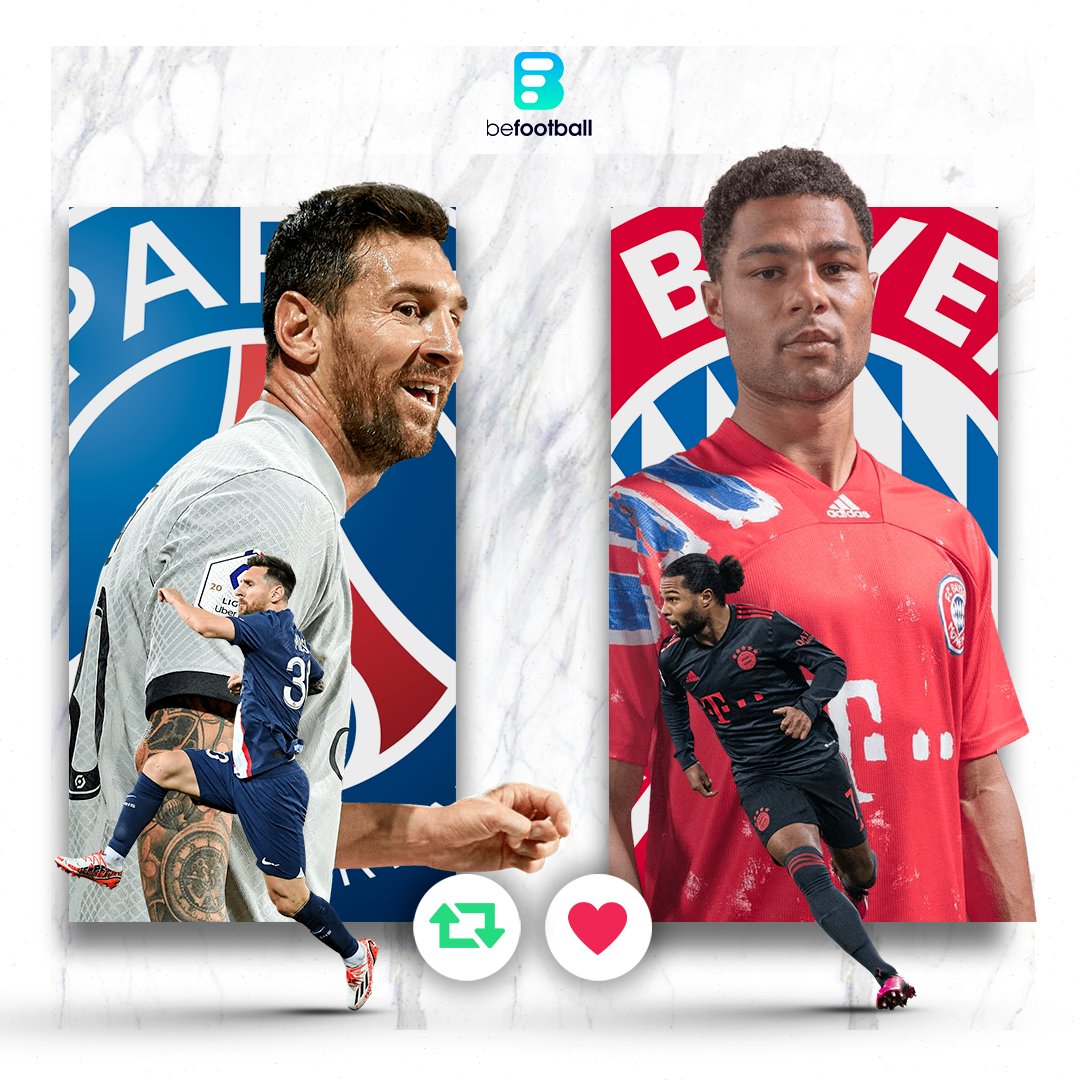 _BeFootball's tweet photo. Quelle équipe va s'imposer ce soir ? 👀 #PSGBAY 

🔄 🇫🇷 PSG

❤️ 🇩🇪 BAYERN https://t.co/05t87FqDUn