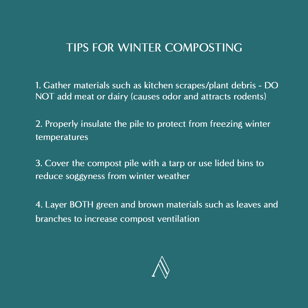Arista_Homes's tweet photo. Maintaining an environmentally sustainable lifestyle in the winter may come with challenges, however, practicing regular composting routines can be easy!

Swipe right for some helpful tips! #ARISTAHomes #EnvironmentallyFriendly #SustainabilityTips #WinterComposting https://t.co/yretZLIPrW