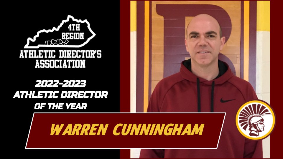 Congratulations to the 2022-2023 <a href="/4thRegionADs/">4th Region Athletic Directors Association</a> Athletic Director of the Year!

Coach Cunningham always does a great job representing his <a href="/BCSports/">BCHS Sports</a> inside and outside the 4th Region.

We look forward to being honored at the <a href="/KAAA_KyAD/">KAAA</a> Conference in April!