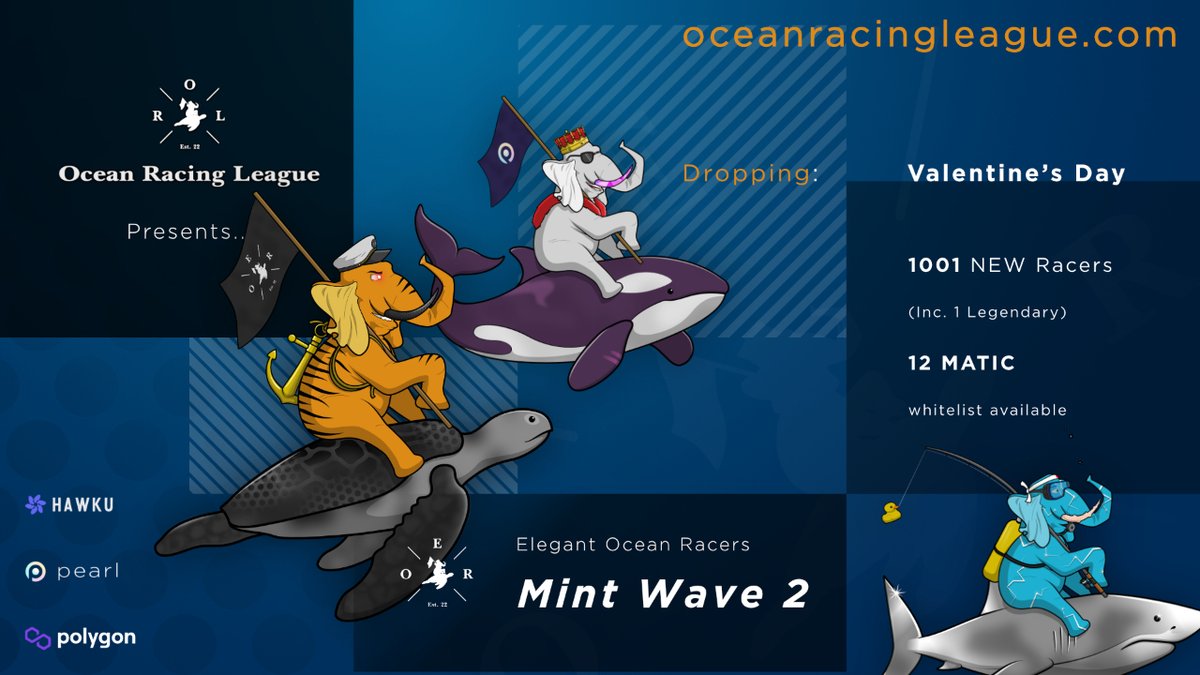 🌊 Mint Wave 2 🌊

🏁 NEW Racers, NEW Legendaries, NEW traits!

❤️ Minting February 14th @ 10am EST!

🔊 #AreYouReady? #Justonemore
