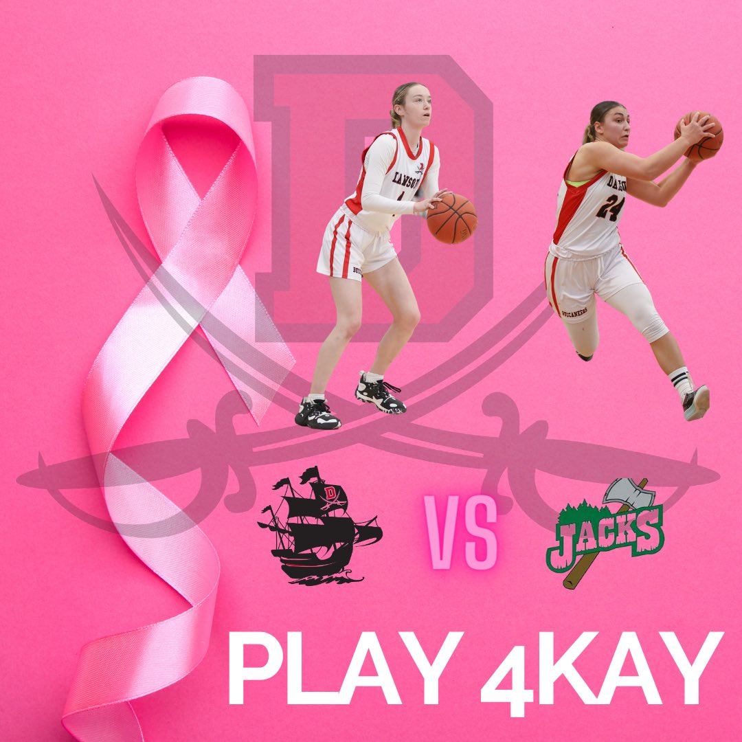 🚨🚨Lady Bucs Gameday!🚨🚨

Play 4Kay night! Pink out the gym!

📍Toepke Center
⏱️5:30 PM MST
📺 youtube.com/@dawsoncommuni…
