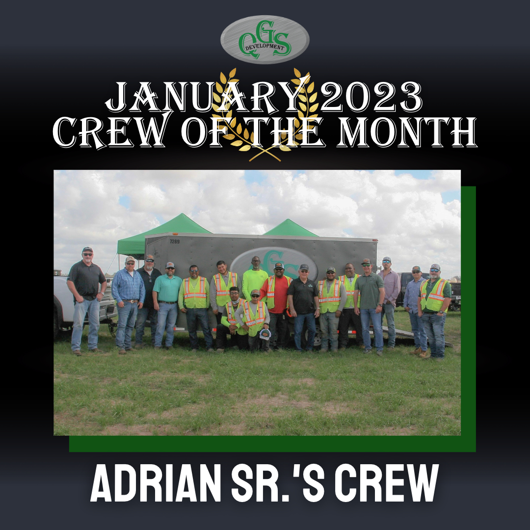 QGSDevelopment's tweet photo. We want to give a huge shoutout to Adrian Sr.’s Crew for the month of January! It is a pleasure to have the opportunity to recognize their teamwork and dedication. You guys are awesome! #eisenhowerpropertygroup #qgsdevelopment #qualityturf #sitedevelopment #golfcourse https://t.co/nRlgFX5KzP