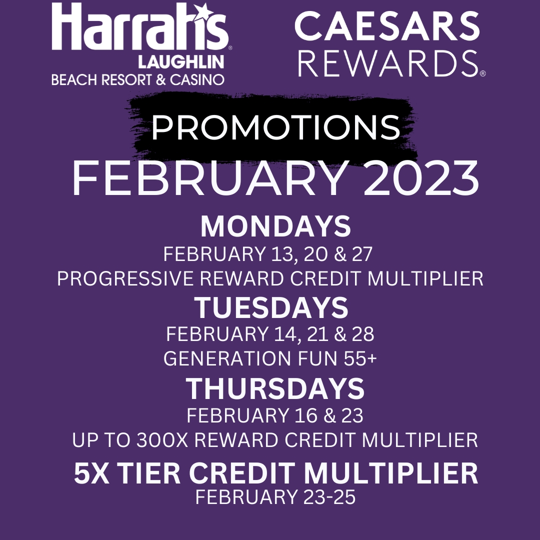 Do you love promotions as much as we do? 
Mark you calendars &amp; don't miss out on the fun in February! 

Must be 21 or older to gamble. Know When To Stop Before You Start.® Gambling Problem? Call 1-800-522-4700.