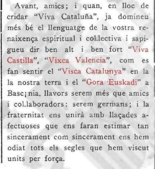 VeritatLa's tweet photo. Si  escribes "VISCA" lo estás haciendo en catalán , pero si escribes VIXCA lo estás haciendo en valenciano.

 publicación en Acció ciudadana, semanari del Partit Republicà Federal Nacionalista de les Comarques Gironines (Girona, Catalunya). Número 97, 13 de julio del 1934". https://t.co/4IPN7TTNS0