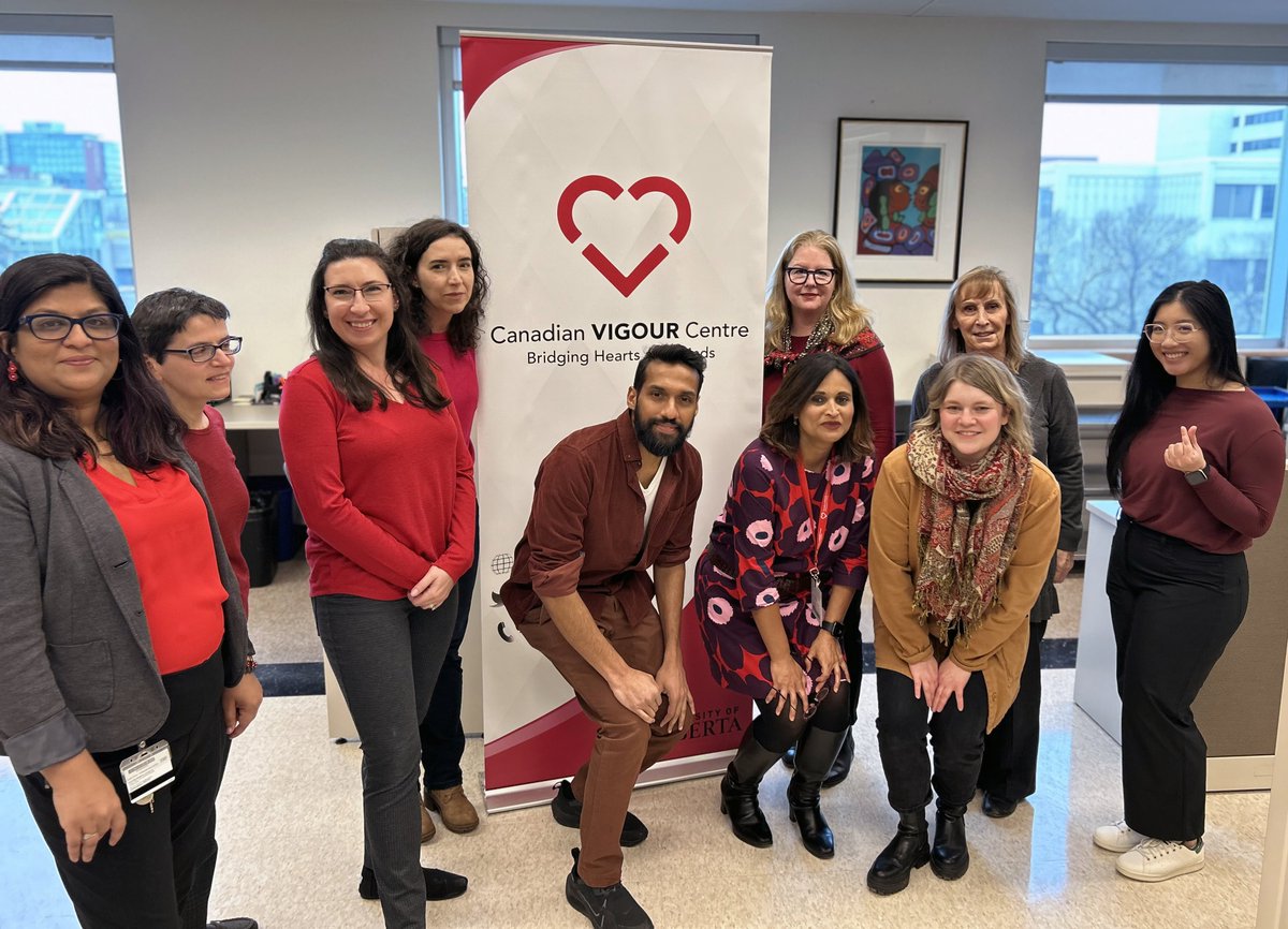 CVC_UAlberta's tweet photo. Today the CVC team took part in #WearRedCanada to raise awareness for women's heart health in Canada. Heart disease is on the rise and is the leading cause of death for women worldwide. 

Learn more: https://t.co/2l45VEH2SD

#HerHeartMatters #HeartMonth @UAlberta_FoMD https://t.co/uFuXWlMqnS