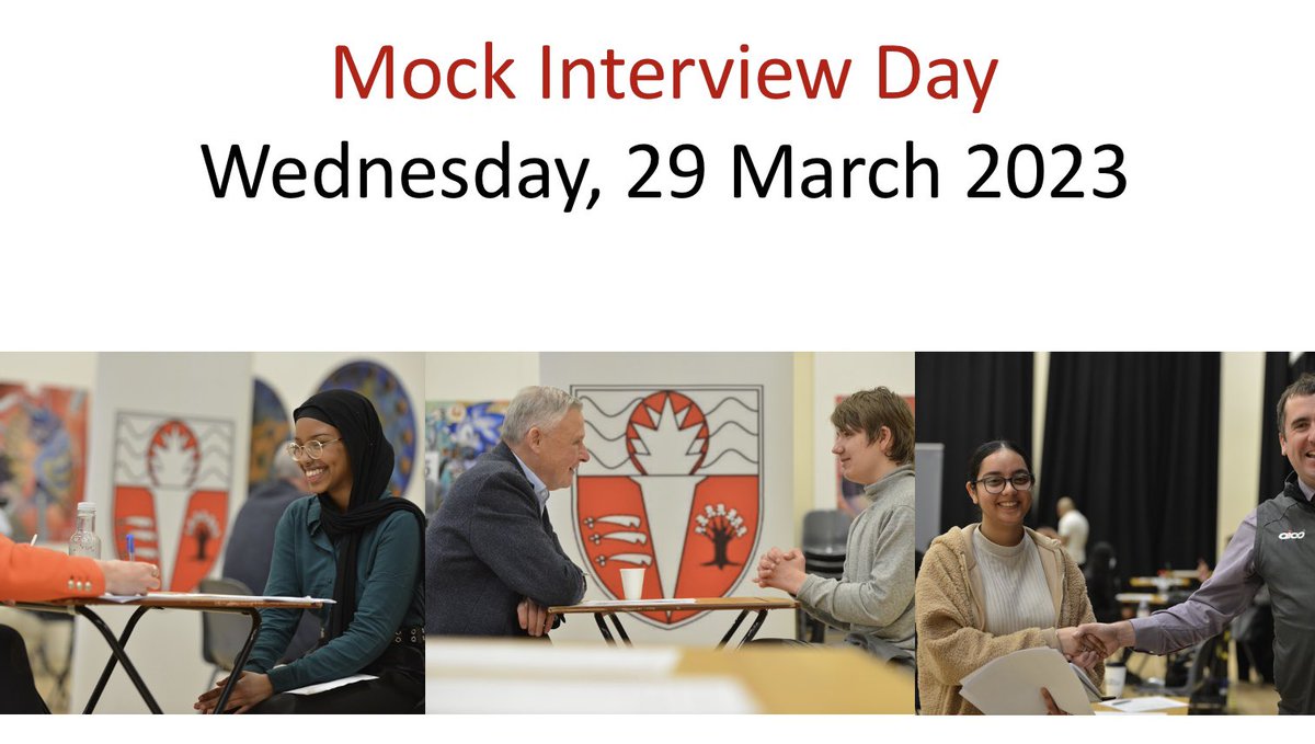 Can you spare a day or a few hours interviewing Year 10 and 12 students? Email: m.rosenblatt@brentsidehigh.ealing.sch.uk #mockinterviews #careers