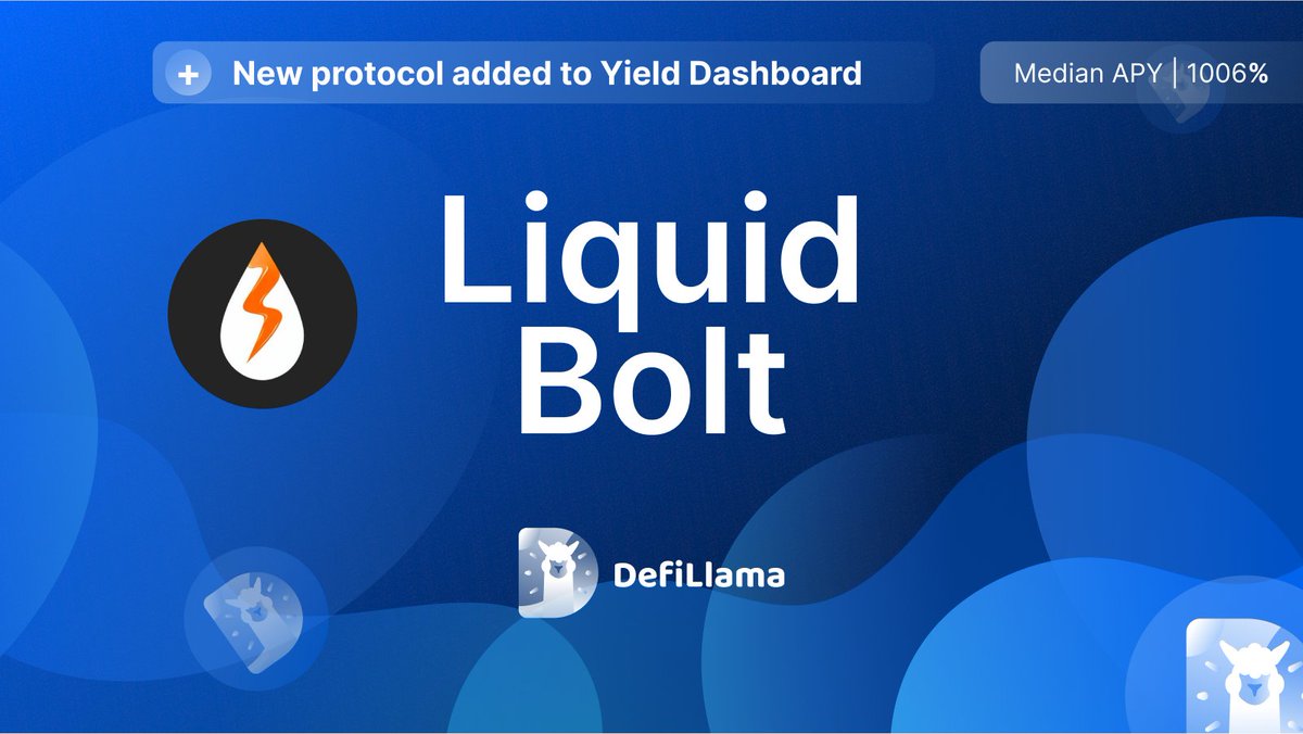 ERC20_News's tweet photo. 🐳 @DefiLlama is now tracking @LiquidBoltFi pools on its Yield Dashboard

🛷 @LiquidBoltFi (V-farm) - A volatility yield farming dapp on multiple blockchains.

🔽 DETAILS:
https://t.co/dU3idxCM0Y

#ERC20NEWS https://t.co/vVDADNz8L9