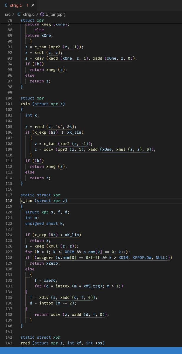 Lucretiel's tweet image. So there are some sins that are inherent to C

but there are others that are just somehow part of the C culture? Nothing about C forces you to write utterly impenetrable code like this; the language has long variables and comments etc. Yet all C code I encounter looks like this.