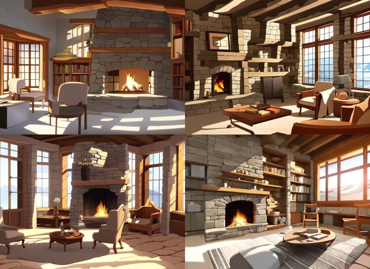 RadicalZephyr's tweet photo. "Cozy Homes - made with @NightCafeStudio 

https://t.co/HH6ZnPiW8D

#aiart #nightcafe #digitalart https://t.co/wBM7Ni2GrC