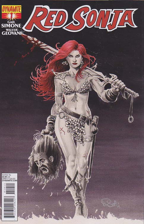 #RedSonja #1 (2013) Rare #NicolaScott Cover, #GailSimone Story, #WalterGeovani Pencils Sonja pays back a blood debt owed to the one man who has gained her respect, even if it means leading a doomed army to their certain deaths. rarecomicbooks.fashionablewebs.com/Red%20Sonja%20…