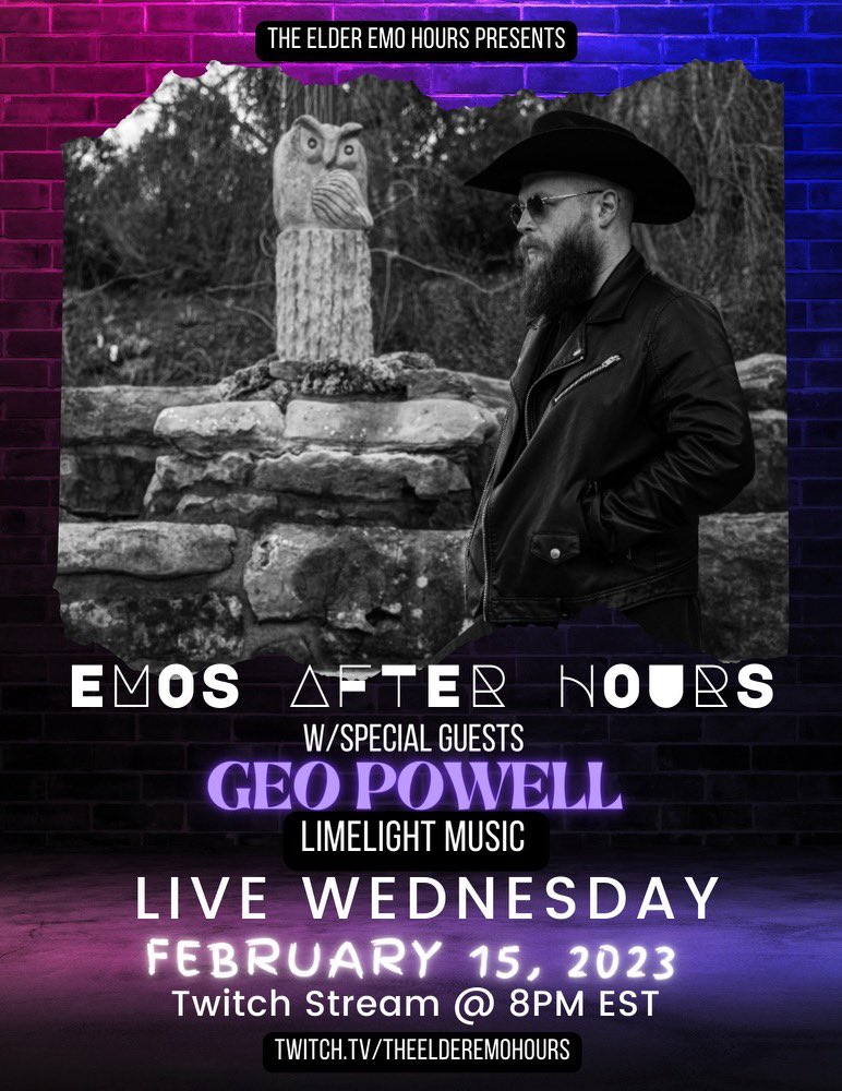I’ll be going live with <a href="/elderemohours/">The Elder Emo Hours</a> this Wednesday at 8pm EST for a FULL update on my move to Nashville. Along with jamming out to some of our favorite Alt songs! 

Y’all ain’t ready for what’s coming next ⬇️⬇️⬇️

👾 twitch.tv/theelderemohou…