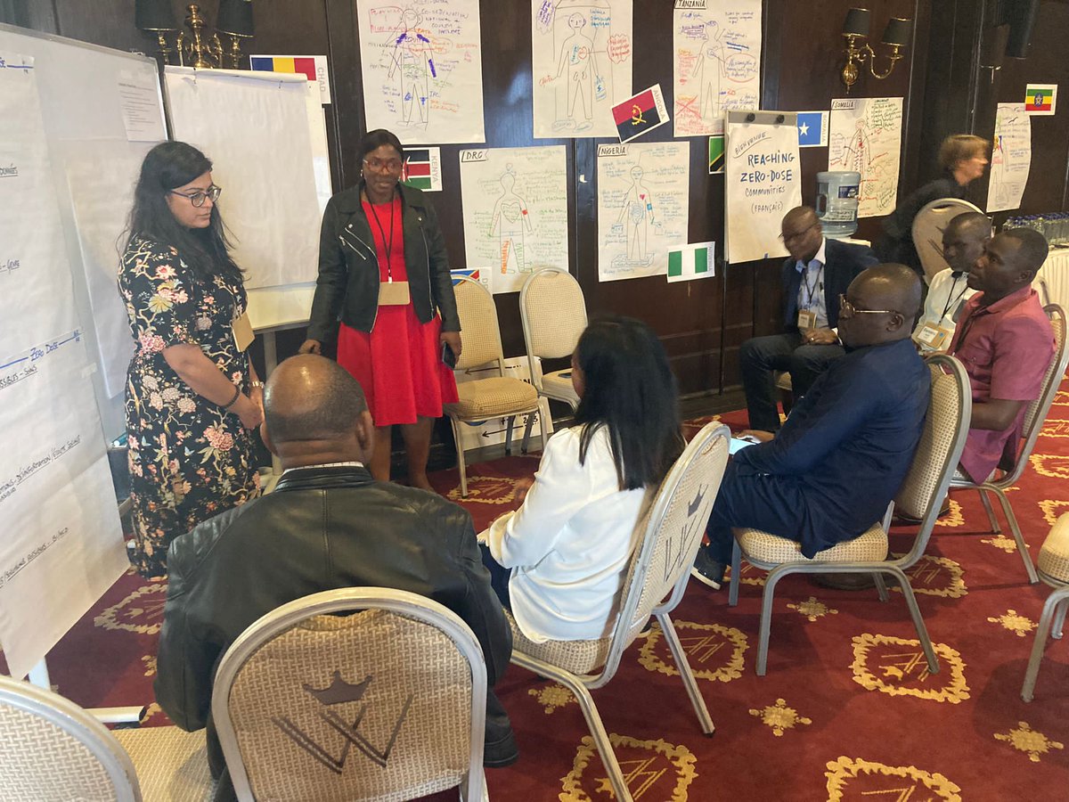 Highlights from the vaccination demand hub event convening 11 countries from East, South, West & Central Africa to discus demand strategies to reach #zerodoze children, catch up gains lost in #routineimmunization & life-course integration  @UNICEFhealth