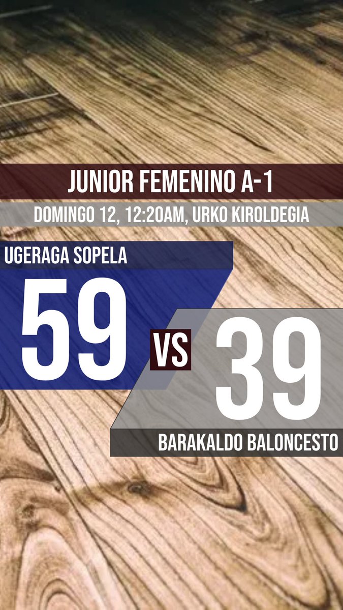 ⒸⒶⓇⓉⒺⓁⒺⓇⒶ

Derrota de nuestro junior ante uno de los equipos de arriba de la clasificación:

📅 12 de febrero
⏰ 12:20AM
🏟️ Urko Kiroldegia

5️⃣9️⃣ UGERAGA SASKI (@ugeragasaski)
3️⃣9️⃣ BARAKALDO BALONCESTO