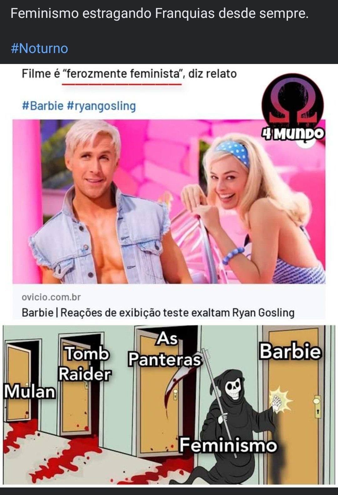 Meme Barbies feministas X femininas