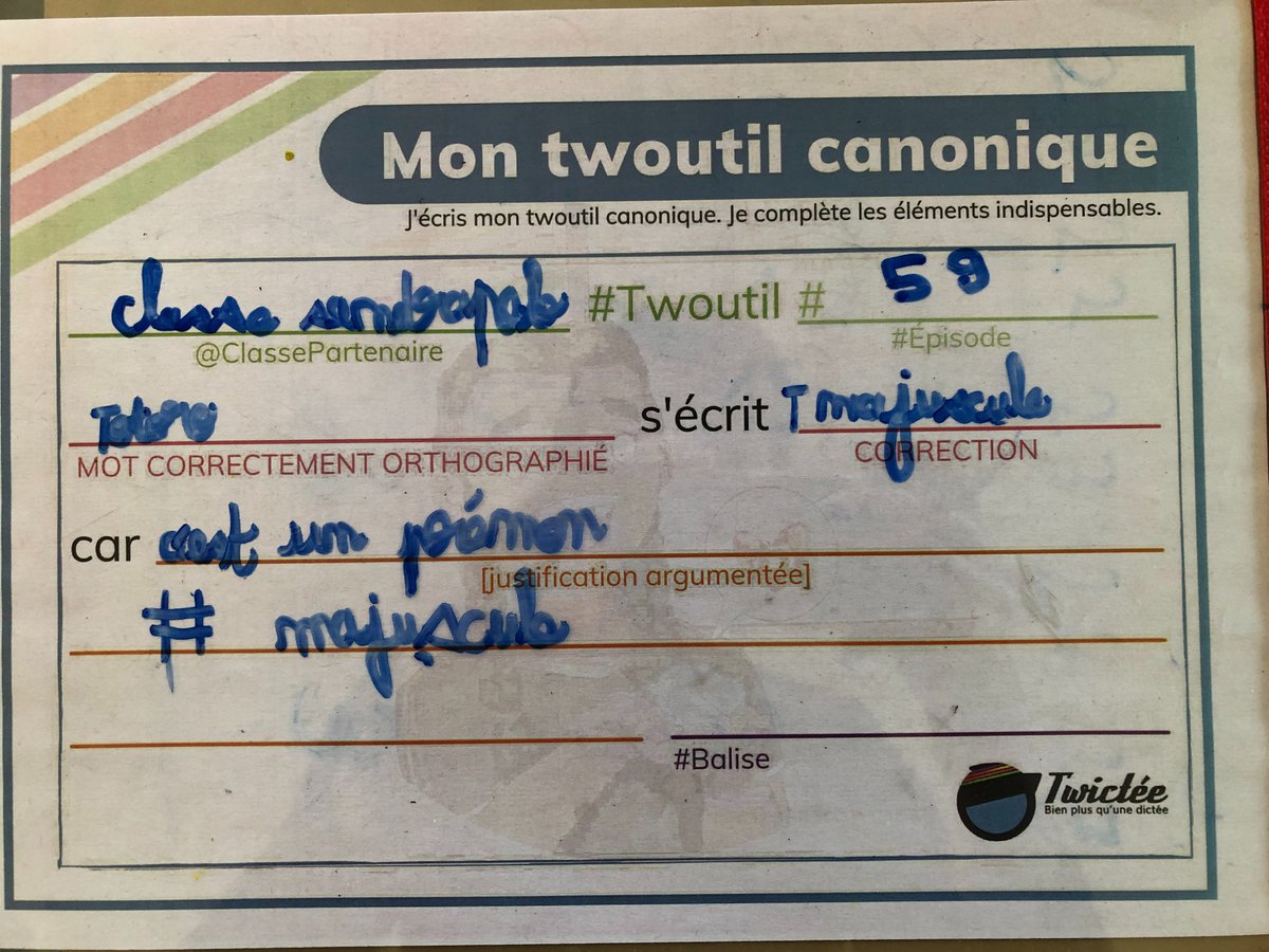 cpce1_dr's tweet photo. @classeSandrapeb GR1-2-3-4 #twoutil Totoro s’écrit avec T majuscule car c’est un prénom #majuscule https://t.co/jlvT9AkQG2