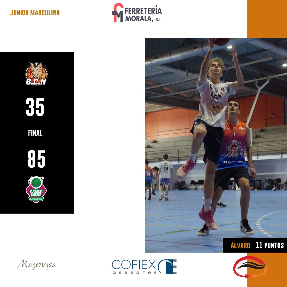 Resultado del junior masculino del último fin de semana.