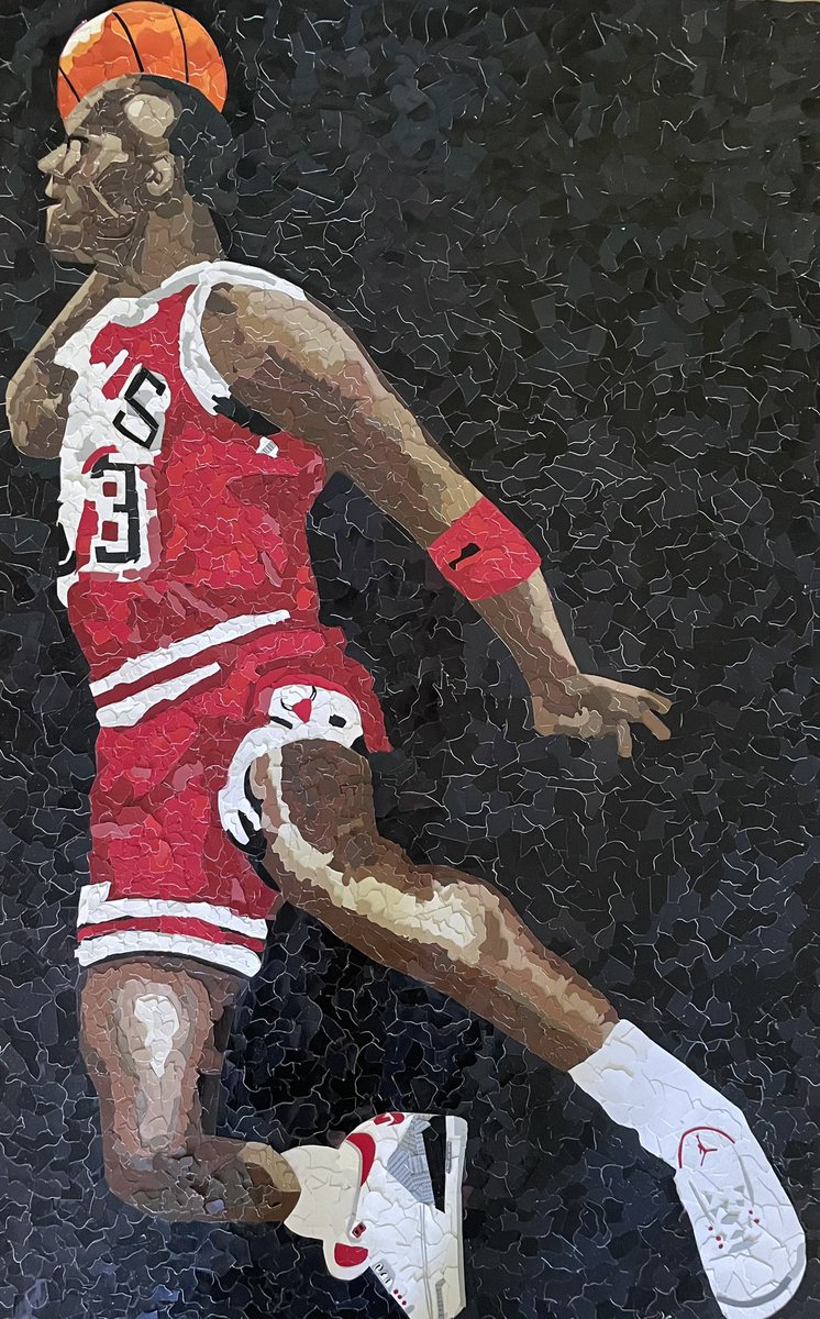ryansmithart's tweet photo. I made mosaics of MJ and Kobe. They measure 48”x31”. They are for sale. Please message me. https://t.co/lRl98GoEUT