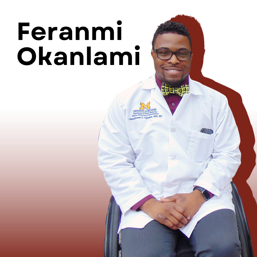 DisabilityRtsFL's tweet image. Black Disability Leaders You Should Know About: Dr. Oluwaferanmi Okanlami

Read his bio on our website: bit.ly/3HOL2ck 

@Okanlami #DisabusingDisability #BlackDisabledFutures #BlackDisabledFuturesMonth #BlackHistoryMonth #BHM @DisCultureUM @umfamilymed @umadaptive