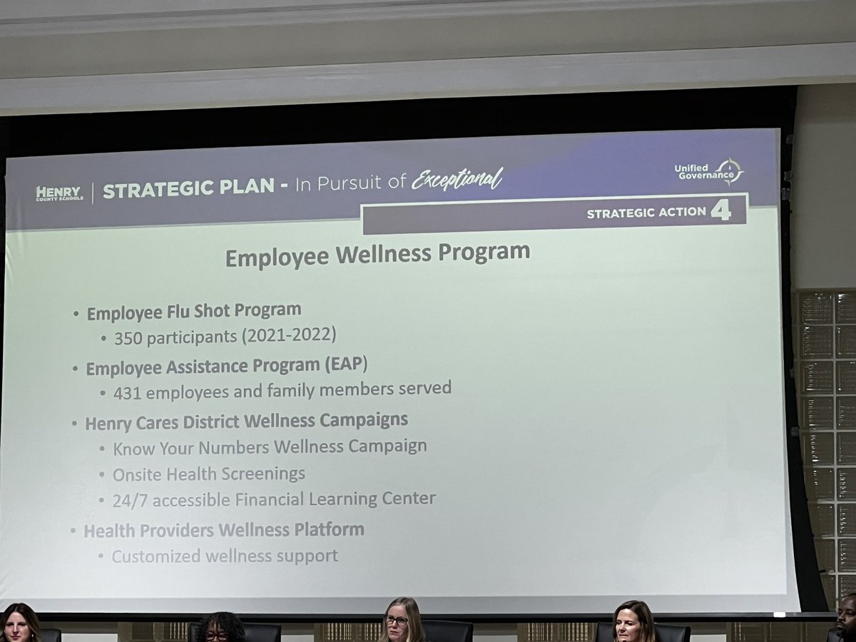 Happening Now: @MaddenSupports providing a board report on Employee and Student Wellness. #HCSStrategicPlan in Action. We appreciate our board leading this work! @creseda_hawk @Earlene75236740 @drlmbuck1 @LaTonya_Brown13