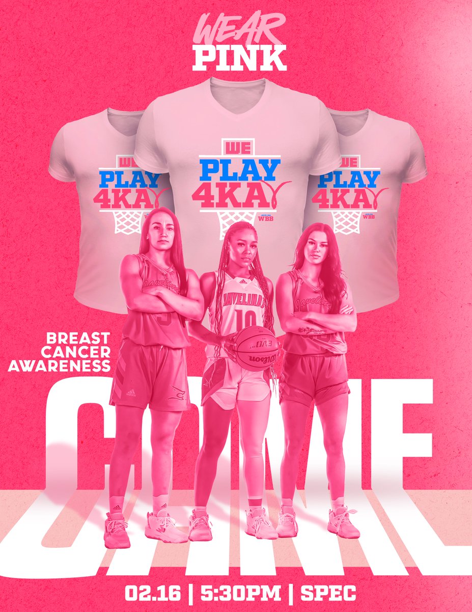 This week we don't just play for the win, we #Play4Kay💗

Let's paint the SPEC PINK this Thursday in honor of all those battling off the court!

📍The SPEC
📅Thursday, February 16
🕑5:30 PM

#javCOURAGE x #LosHogs🐗