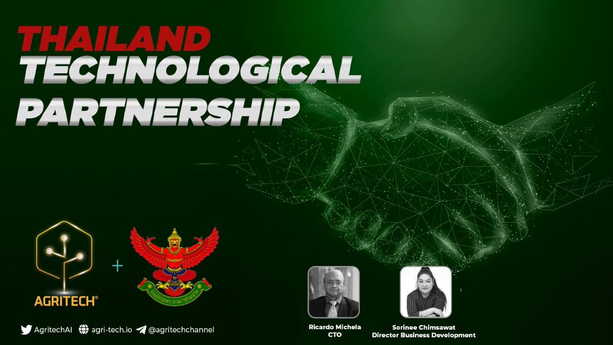 Congratulations to us!
We have secured a technological partnership with the government of Thailand,
We are looking forward for working and build great relation together!💟

#AAI
#CRYPTO