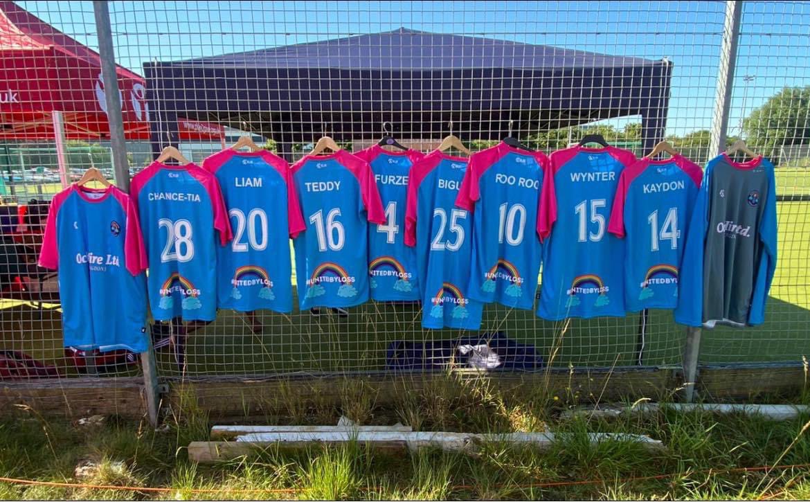 WyntersWishFC's tweet photo. @RetroShirtsFC Football shirts for @WyntersWishFC we are a bereavement football team for men affected by the death of a baby or child at any age or pregnancy loss at any stage. https://t.co/AE6WlTgxX5