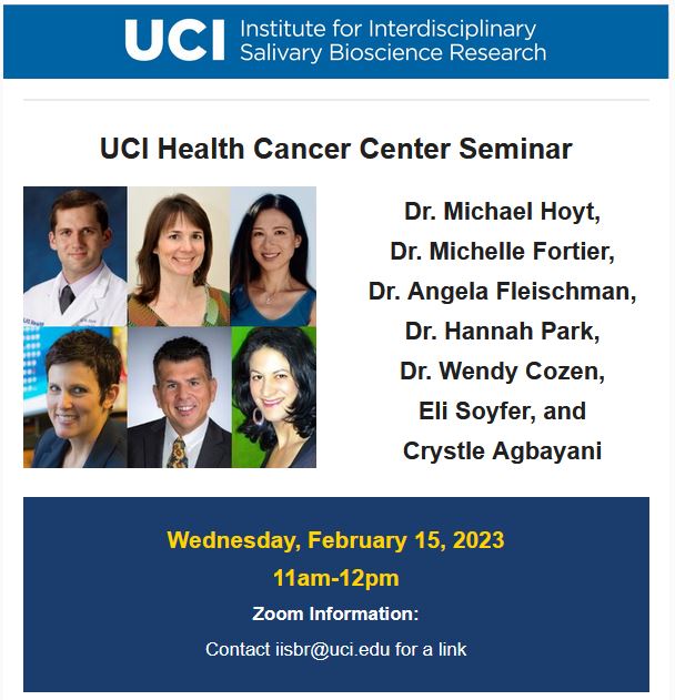 Reminder that our #SeminarSeries will kick off this Wednesday with the UCI Health Cancer Center Group!

@UCIPublicHealth @Social_Ecology