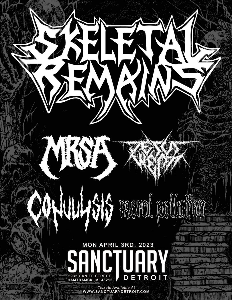 convulsis's tweet image. Heavy hitter, April 3rd with Skeletal Remains! @s_remains